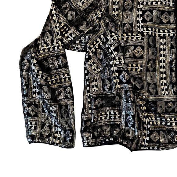 VTG Bob Mackie Wearable Art Black Sequined Jacket Size 18W women's - Picture 6 of 6